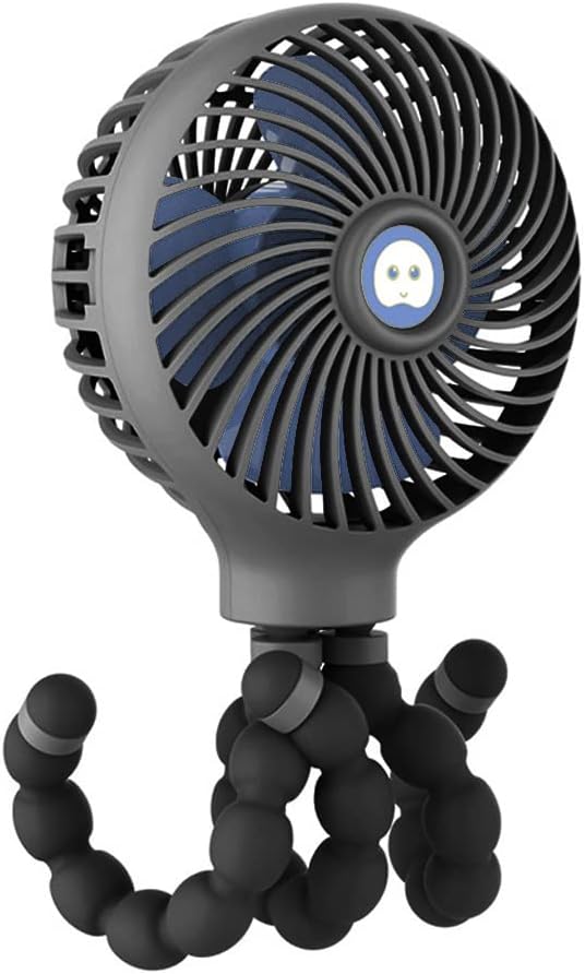 Mini-ventilator Mit 3 Einstellbaren Geschwindigkeitsstufen Und Geringem Geräuschpegel Für Einkaufen, Camping Und Reisen – Abs-material (schwarz)