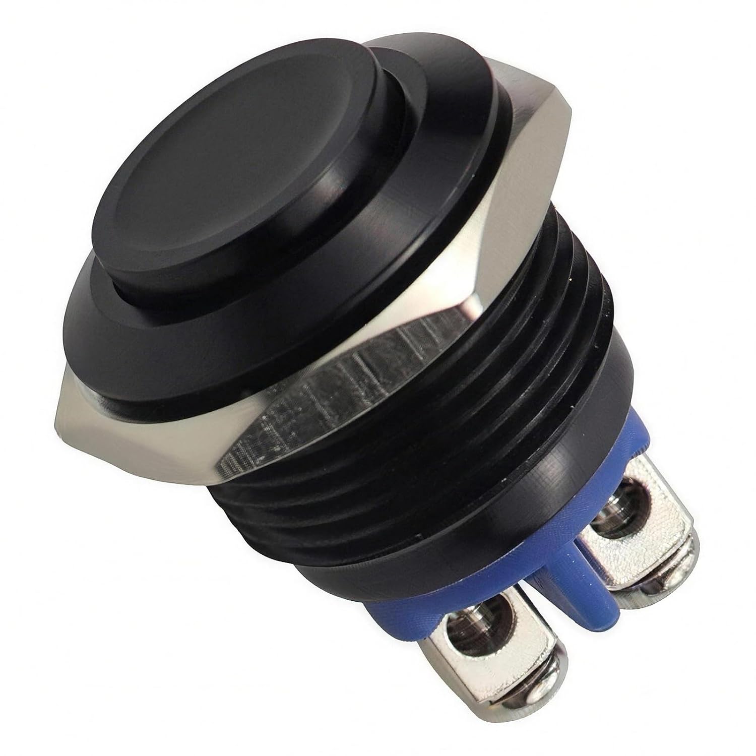 12v Momentaner, Wasserdichter Drucktaster 16mm, Schwarzer Metall-drucktasterschalter, Wasserdichter Schalter Für Elektronische Installationen