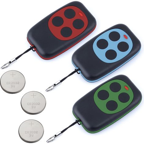 Qazqa Télécommande Universelle De Portail Avec Fréquence 433,92 Mhz Pour Portail Automatique À Large Plage. Elégante Télécommande À Code Fixe Programmable, Pile Non Incluse