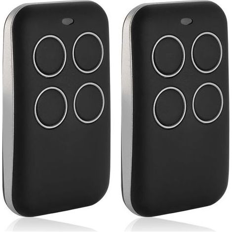 Dbbegk 2pcs Telecommande Garage Universelle Portail Télécommande Porte De Garage 433mhz, Telecommande Portail Bip Portail Universelle Émetteur Manuel 433 Mhz Télécommande À 4 Canaux Clonage