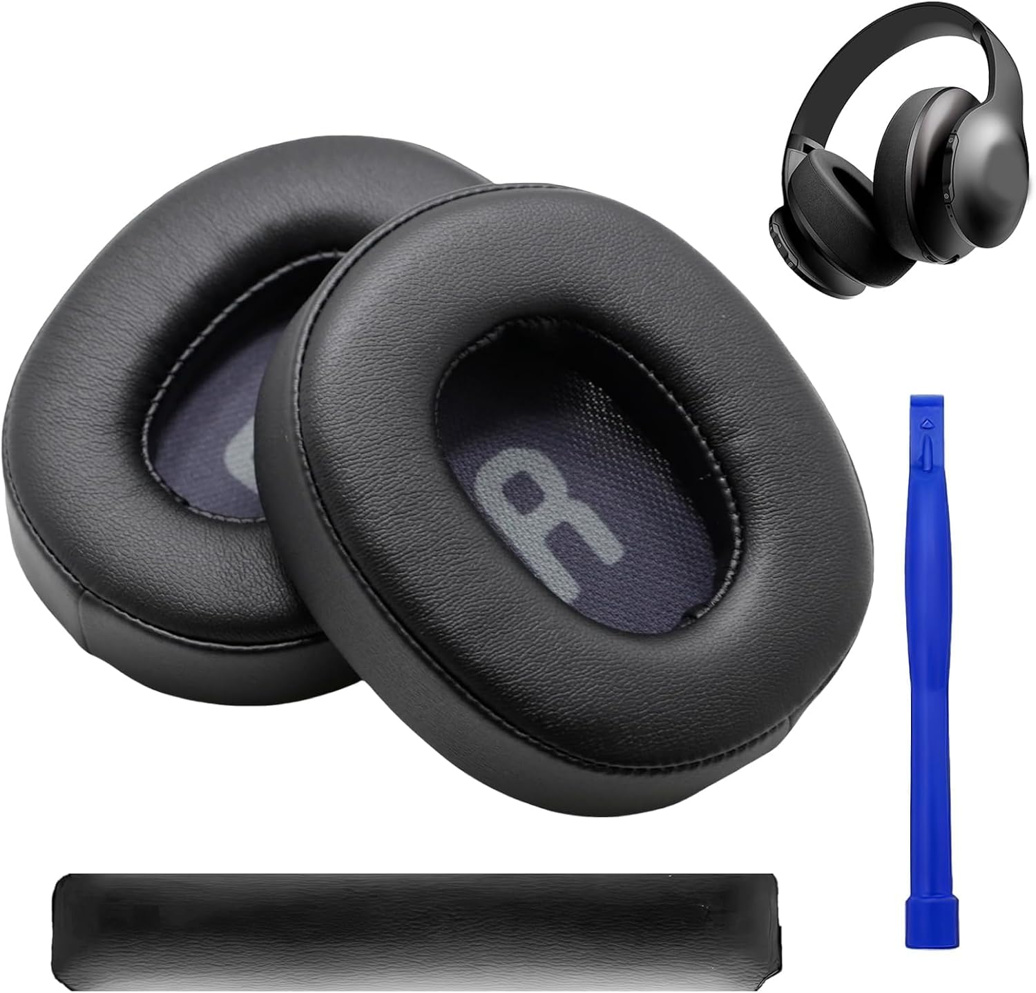 1 Paar Kopfhörerpolster Und 1 Kopfbügel Für Jbl Tune 700(700bt)/710(710bt)/720(720bt)/750(750bt,750btnc), 760(760nc), Mit Geräuschisolierendem Schaumstoff (schwarz)