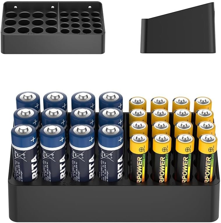Batteriefach Mit Tester, Wasserabweisend, Batterieorganizer Mit Herausnehmbarem Batterieprüfer, Bietet Platz Für