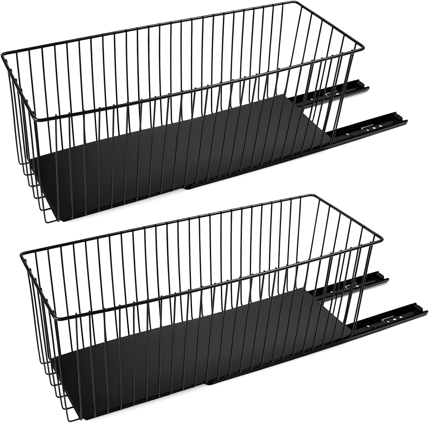 Magnetischer Schubladen-organizer Für Den Kühlschrank, Schwarz, Aus Eisen, 31,5 X 20 X 12,5 Cm, Zur Aufbewahrung Von Gewürzen, Küchenutensilien Und Haushaltsprodukten