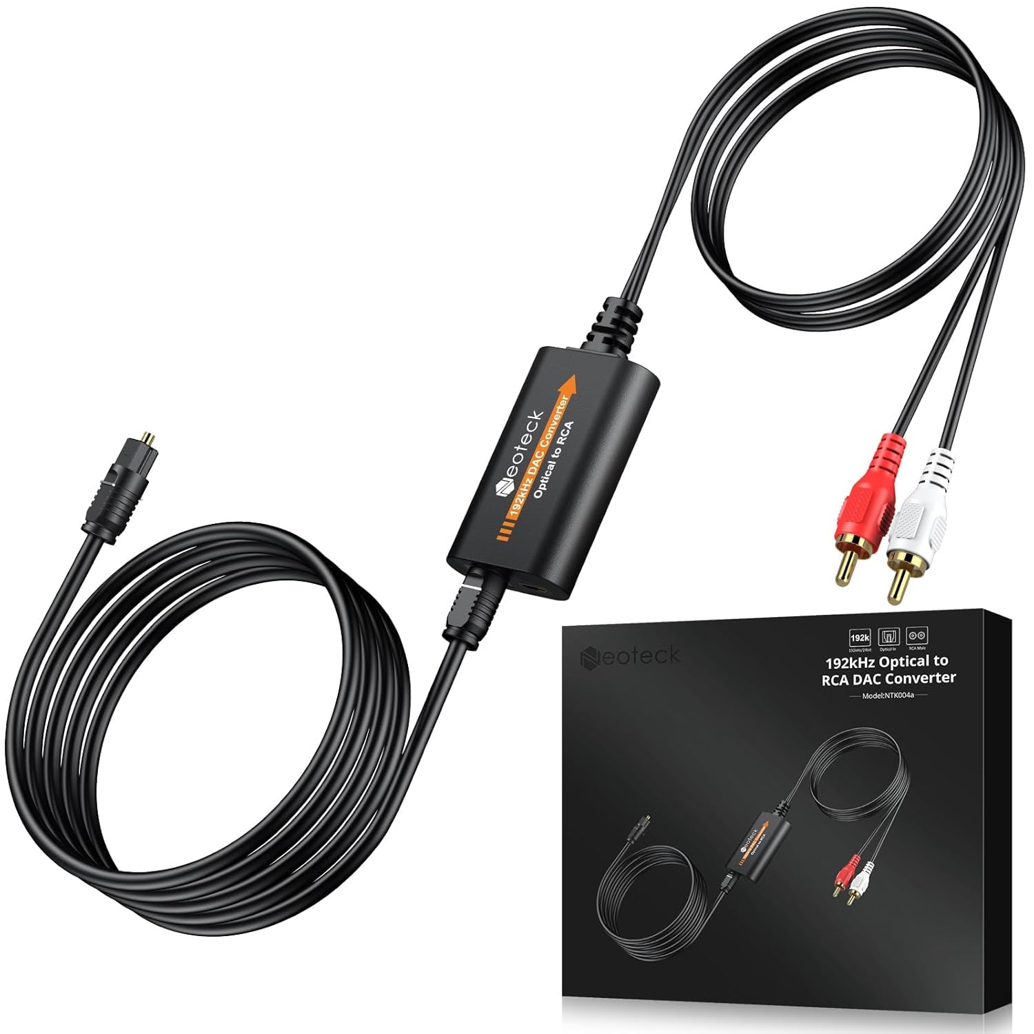 Spdif-koaxial-toslink-digital-dac Auf Analoge Stereo-l/r-rca-3,5-mm-audiobuchse, Mit Optischem Kabel Und Usb-netzteil Für Xbox Hd Dvd-box, Set-top-box Und Heimkinosystem