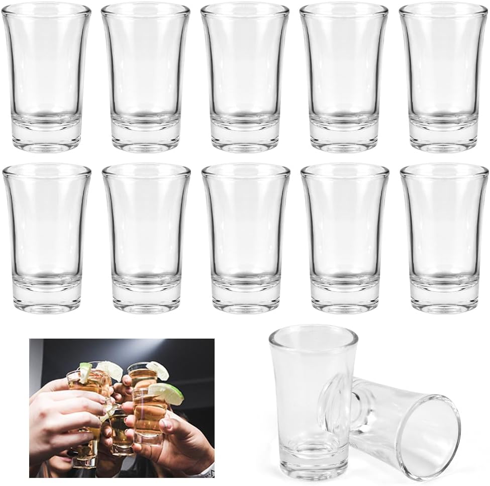 12 Wiederverwendbare Schnapsgläser (40 Ml) – Klare Kleine Likörgläser – Dessertbecher – Spülmaschinenfest