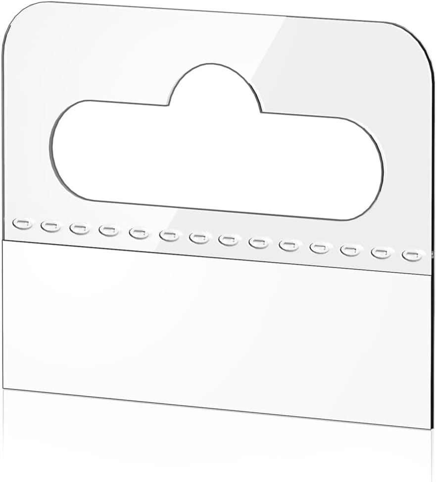 Aufhängeetiketten, 200 Stück, Transparente Klebeetiketten Mit Schlitzloch, Selbstklebende Kunststoff-aufhängeetiketten, 4,5 X 3,5 Cm, Einfach Anzubringen, Transparent