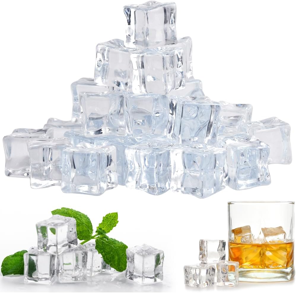 25 Künstliche Eiswürfel Aus Acryl, 30 Mm, Wiederverwendbare Eiswürfel Aus Kunststoff, Transparente, Quadratische Eiswürfel Für Foto-requisiten Und Hochzeitsdekorationen