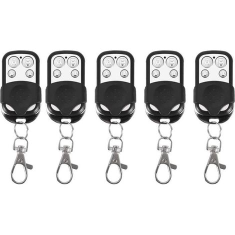 Télécommande De Porte De Garage - - Ensemble 5 Pièces - 433 Mhz - Codage Fixe - Argent