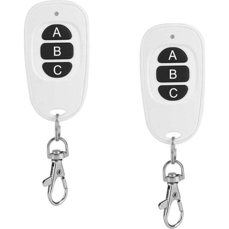 Télécommande 2 Pièces - Télécommande Portail - 433 Mhz - Code Ev1527 - 3 Canaux - Pour Porte De Garage Et Portail