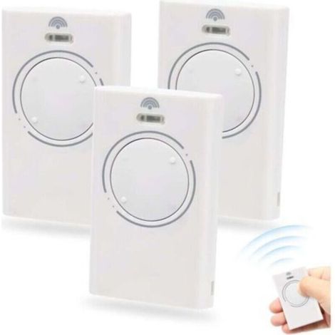 3 Télécommandes Porte Garage - 868 Mhz - 2 Canaux - Compatible Xt2 Xt4 T2 T4 Dl2 Dl4 Tml2 Tml4 - Blanc