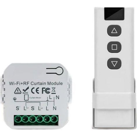 Gabrielle Module Volet Roulant Connecté, Avec Rf Télécommande, Interrupteur Volet Roulant Connecté En Pourcentage Compatible Avec