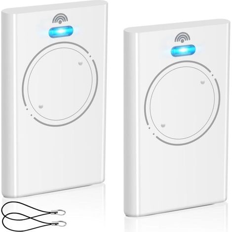 Télécommande Porte Garage - 433,92 Mhz - 2 Canaux - Compatible Xt2 433 Slh Lr - Lot De 2