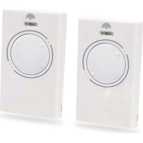 Telecommande Porte De Garage - 2 Canaux 868 Mhz - Code Tournant - Pour Automatismes Portails Et Portes - 2 Pièces
