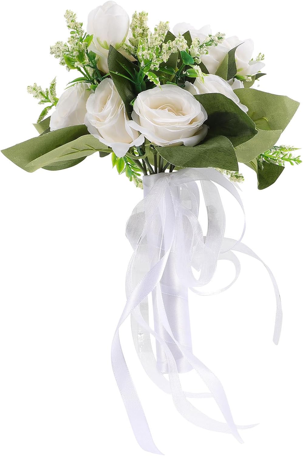 Brautstrauß Aus Weißen Trockenblumen, Rustikale Hochzeitsdekoration, Leichte Foto-requisite, Ideal Für Braut Und Brautjungfern, Ästhetische Dekoration