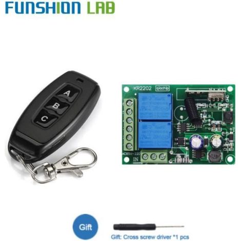 Relais Sans Fil - 433 Mhz - 2 Canaux - Pour Éclairage Moteur Bricolage - Kit 2 Pièces