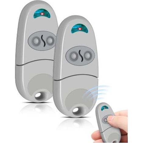 Telecommande Portail - 433.92 Mhz - 2 Boutons - Pour Ouverture Portail Garage - 2 Unites