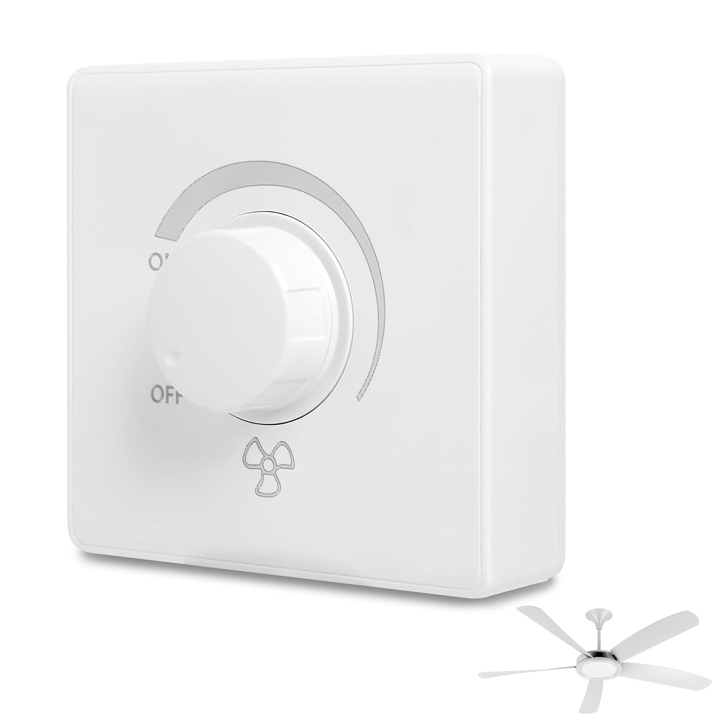 Dimmerschalter Für Deckenventilatoren, Wandschalter Typ 86, 220 V, 10 A, Stufenlose Drehzahlregelung, Weiß