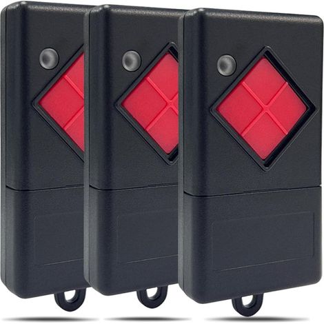 Lot De 3 Télécommandes De Rechange Pour Porte De Garage 40,685 Mhz Compatible Avec Dicket Mahs40, Mahs40-01, Mahs40-04 40 Mhz Télécommande 1 Canal, Bouton Rouge