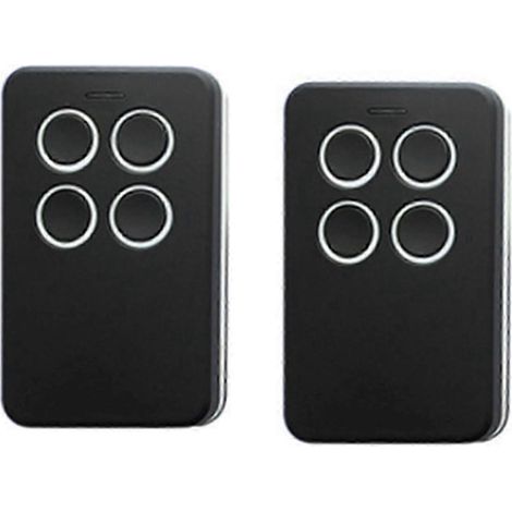 Lot De 2 Télécommandes Universelles Multifréquences Pour Portail De Garage (280-868 Mhz) Compatibles Avec Tous Les Codes Fixes Et Sans Fil.