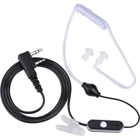 Head Universal-headset Mit 2-pin-anschluss Für Walkie-talkies Mit Integriertem Ohrhörer Und Mikrofon