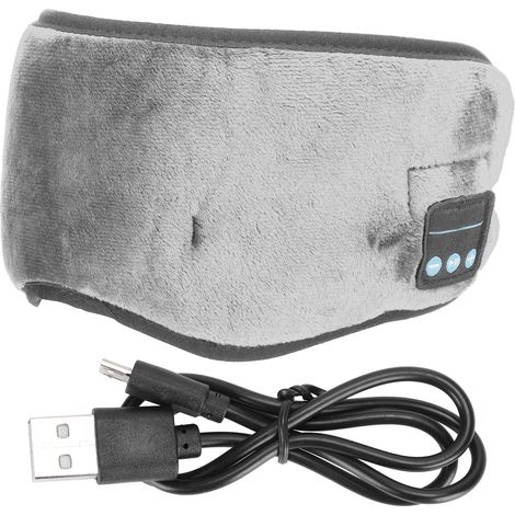 Graue Schlafmaske Mit Integrierten Bluetooth-kopfhörern, Kabelloses Headset Für Homeoffice, Musik