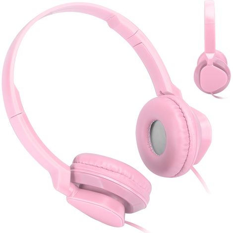 Kabelgebundener Over-ear-kopfhörer Mit Mikrofon Für Gaming, Musik Und Fm-radio – Pink