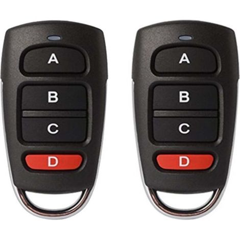 (68.3x35.7mm)2pcs Telecommande 433mhz Universelle Portail, Telecommande Portail Universelle, Duplicateur Sans Fil Clonage