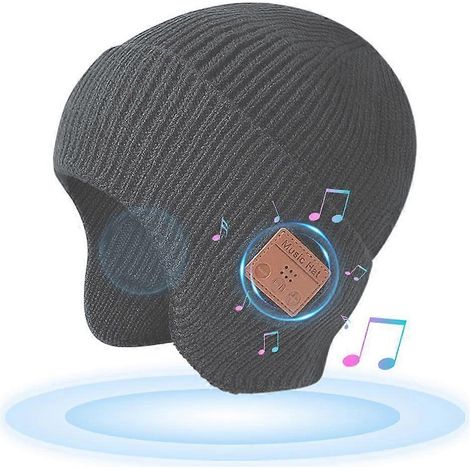 Warme Unisex-bluetooth-wintermütze Mit Ohrenklappen, Kabellosen Kopfhörern, Eingebautem Stereolautsprecher Und Mikrofon, Ideal Zum Skifahren Und Wandern.