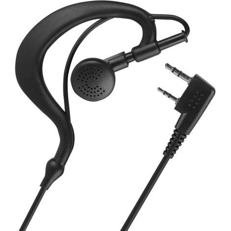 Zwei-wege-funkgerät-headset Mit Ohrbügel Und K-förmigem Schwarzem Headset-mikrofon