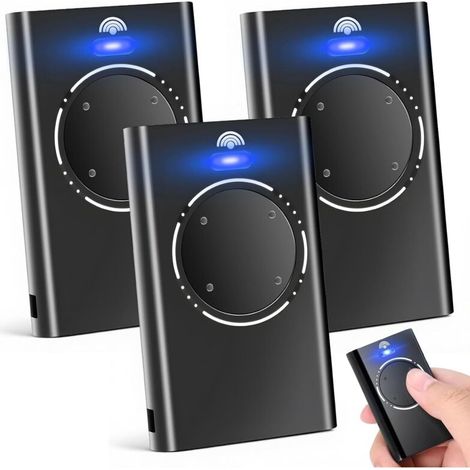 3pcs Telecommande Portail. Télécommande Porte De Garage. Telecommande 868mhz. Compatible Avec Xt2 868 Slh Lr. Xt4 868 Slh Lr. 4 Canaux Noir