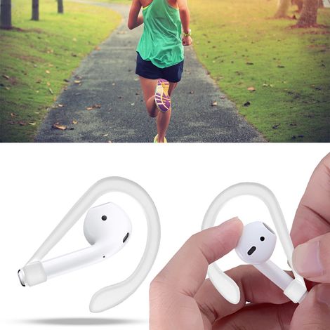 Airpods-kopfhörerhalterung, Silikon-sporthalterung Für Bluetooth-kopfhörer (weiß)