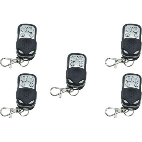 5 Pièces Telecommande Universelle Portail, Télécommande Garage Portail Universelle, Clonage De Télécommande Avec 4 Touches Et Fréquence Fixe 433,92 Mhz Pour Portes De Garage