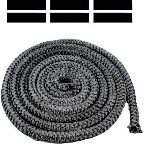 Cordon D'Étanchéité Pour Cheminée, Poêle, Diamètre 8 Mm X Longueur 3 M, Cordon En Fibre De Verre Ignifuge, Cordon D'Étanchéité De Qualité Supérieure Pour De Nombreux Modèles De Cheminée, Fumoir