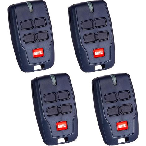 Lot De 4 Télécommandes De Porte De Garage Bft 4 Canaux Pour Portail Électrique Bft Mitto 2, 4 Boutons, 12 V, 433 Mhz