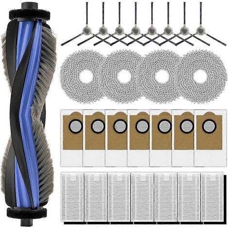 Bürstenfilter Für Staubsauger, Bürstenfilter Für Staubsauger, Bürstenfilter Für Staubsauger, M3-roboterstaubsauger-filterzubehörset – 1 Walzenbürste – 8 Seitenbürsten – 7 Staubbeutel – 7 Hepa-filter –