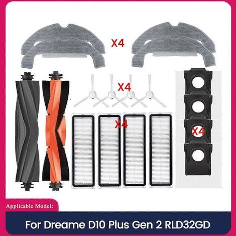 Staubsaugerfilter, Staubsaugerbürstenfilter, Staubsaugerbürstenfilter, Zubehör Für Den Staubsauger D10 Plus Gen 2/rld32gd, Hauptseitenbürste, Filter, Staubbeutel, Wischtuch