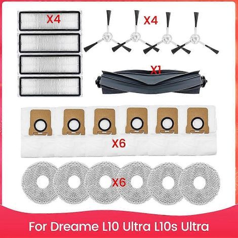 Staubsaugerbürstenfilter, Dreame L10 Ultra L10s Haupt- Und Seitenbürstenfilter Mit Hepa-filter, Wischtuch, Staubbeutel, Saugroboter