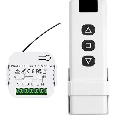 Kit Interrupteur Sans Fil, Interrupteur Volet Roulant Connecté Avec Rf Télécommande Et Module De Réception