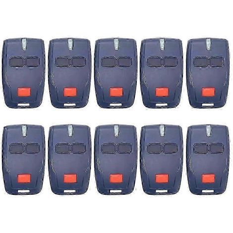 Lot De 10 Télécommandes À 2 Boutons 433 Mhz À Code Tournant Pour Portes De Garage Et Portails Bft Mitto 2 Et Mitto 4.