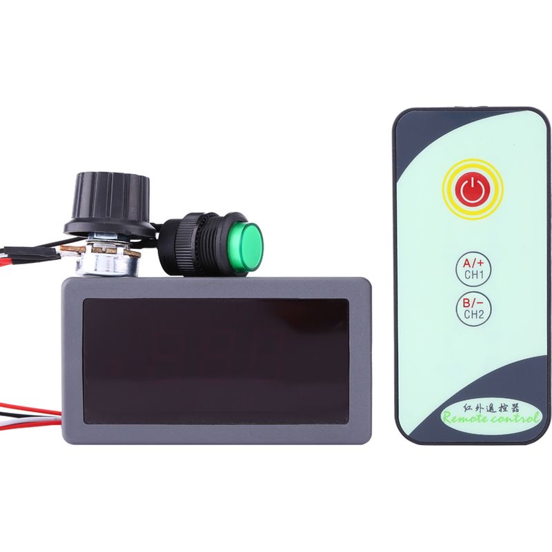 Drehzahlregler Für 6v, 12v Und 24v Dc-pwm-motoren, Digitalanzeige Mit Ir-fernbedienung