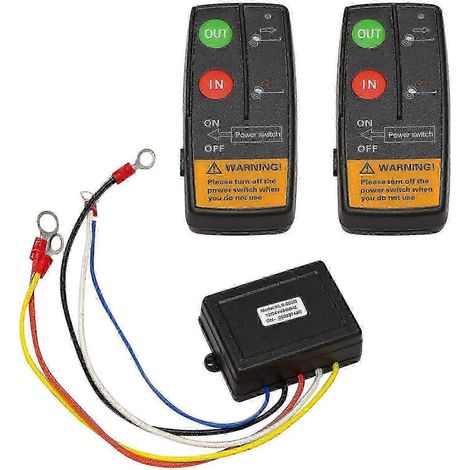 Télécommande Sans Fil 24v (portée 15 M / 50 Pi) Pour Treuil – Boîtier De Commande Avec Bouton Émetteur Manuel