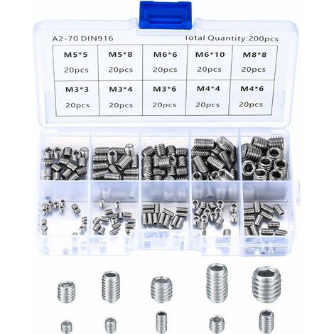 200-teiliges Spannlehren-set Für Maschinenschrauben Aus Edelstahl 304