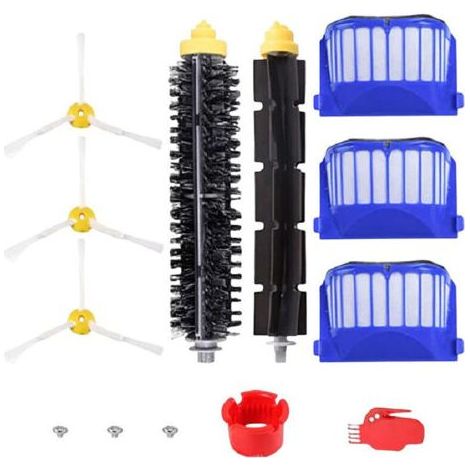 Cyslmuk – Ensemble De 10 Accessoires Pour Aspirateur Roomba Série 600 – 3 Filtres, 3 Brosses Latérales, Brosse À Poils, Outils De Nettoyage