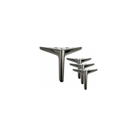 Lot De 4 Pieds De Meuble Triangulaires Noirs En Titane De 12 Cm, Finition Polie Galvanisée, Adaptés Aux Armoires, Canapés, Tables Basses, Meubles Tv Et Autres Meubles.