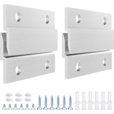 Kit De Fixation Murale À Crochets En Z En Aluminium Pour Tableaux, Miroirs, Panneaux, Œuvres D'Art, Armoires Et Tableaux Blancs (5,1 Cm - 1 Paires)