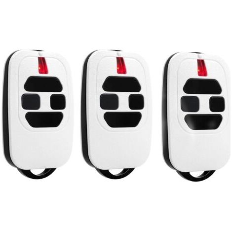 Hoxileeleo - Lot De 3 Télécommandes 433,92 Mhz – Compatibles Avec Gti2/4, Gt2/4, Mio Tr2/4 – Codes Hcs, Commutateur Dip Ht12, Dart – Pile Et Anneau Porte-clés Inclus