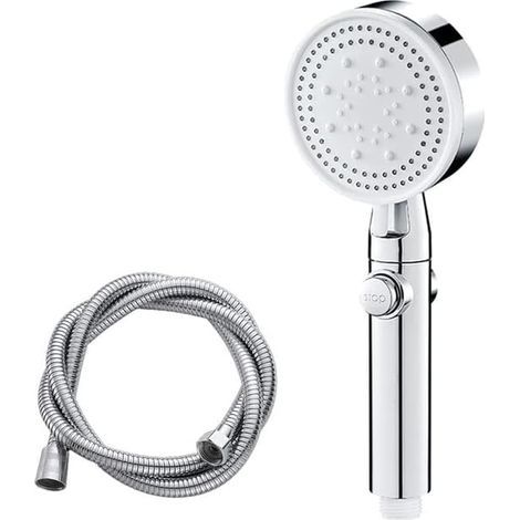 Hochdruck-duschkopf – Wassersparende Handbrause – 5 Strahlarten – Modern – Standard G1/2 – Silber