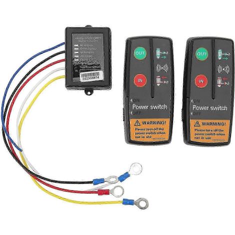 Kit De Télécommande Sans Fil Pour Treuil 12 V/24 V, Réponse Rapide, Portée De 15 Mètres, Contrôle Précis Avec Récepteur Pour Camion, Vtt Et Suv Yemaa - Jz