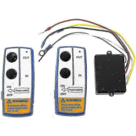 Kit De Télécommande Sans Fil Étanche Pour Treuil Électrique, Portée De 50 M Avec Verrouillage De Sécurité, En Plastique