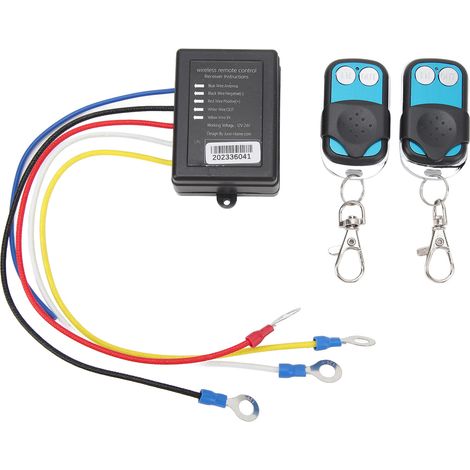 Télécommande Sans Fil 12v 24v Pour Treuil 434mhz, Portée 15m, Universelle Camion Suv Atv, Kit Récepteur Étanche